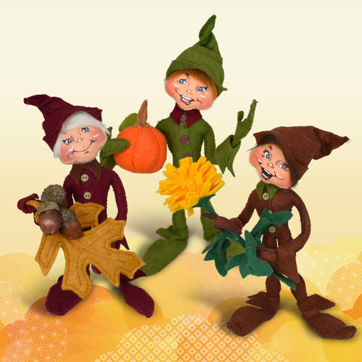 2025 Fall Friends - 9in Harvest Elf Trio