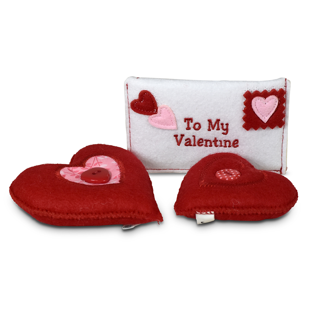 Set of Valentine Hearts & Envelope - Image 2
