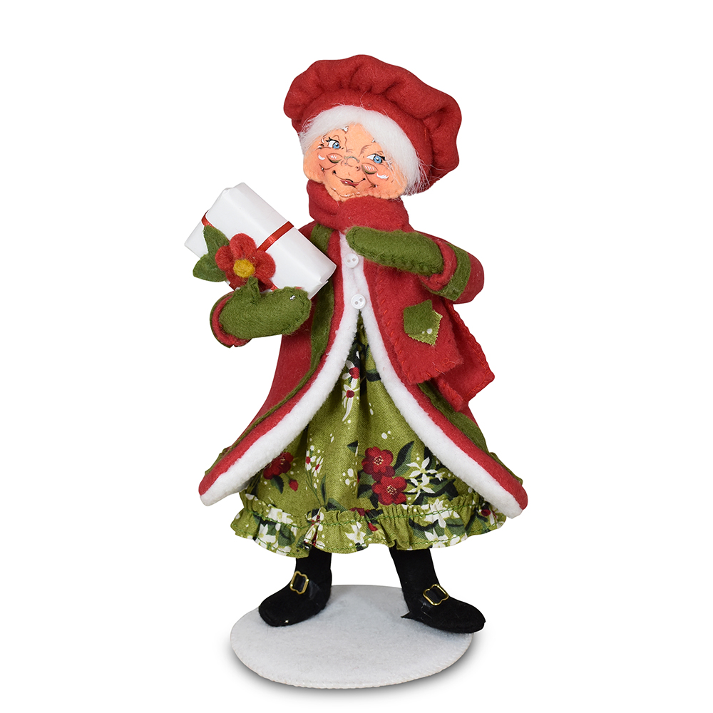 410326 9in Winter Blooms Mrs Santa