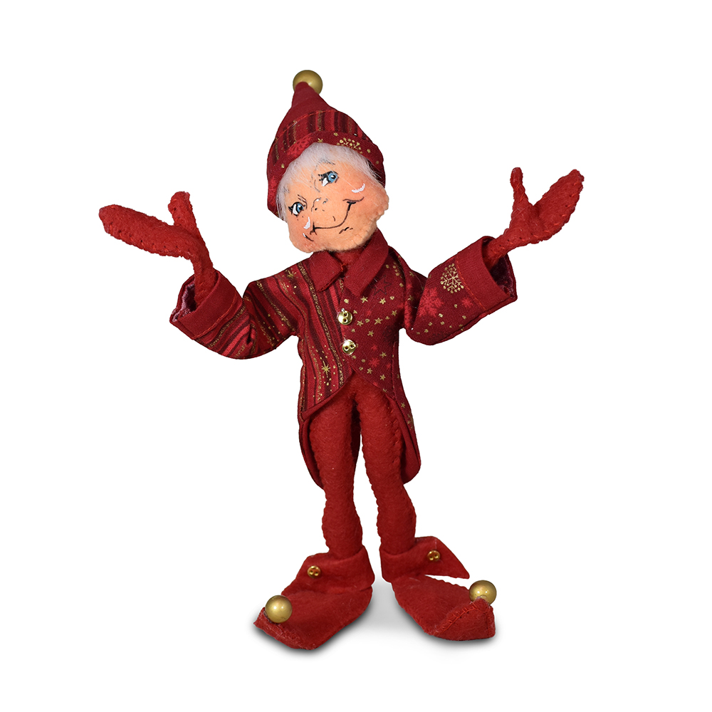 510326 9in Crimson & Gold Elf