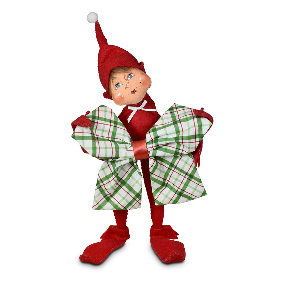 510826 12in Wrapped with Love Bow Elf