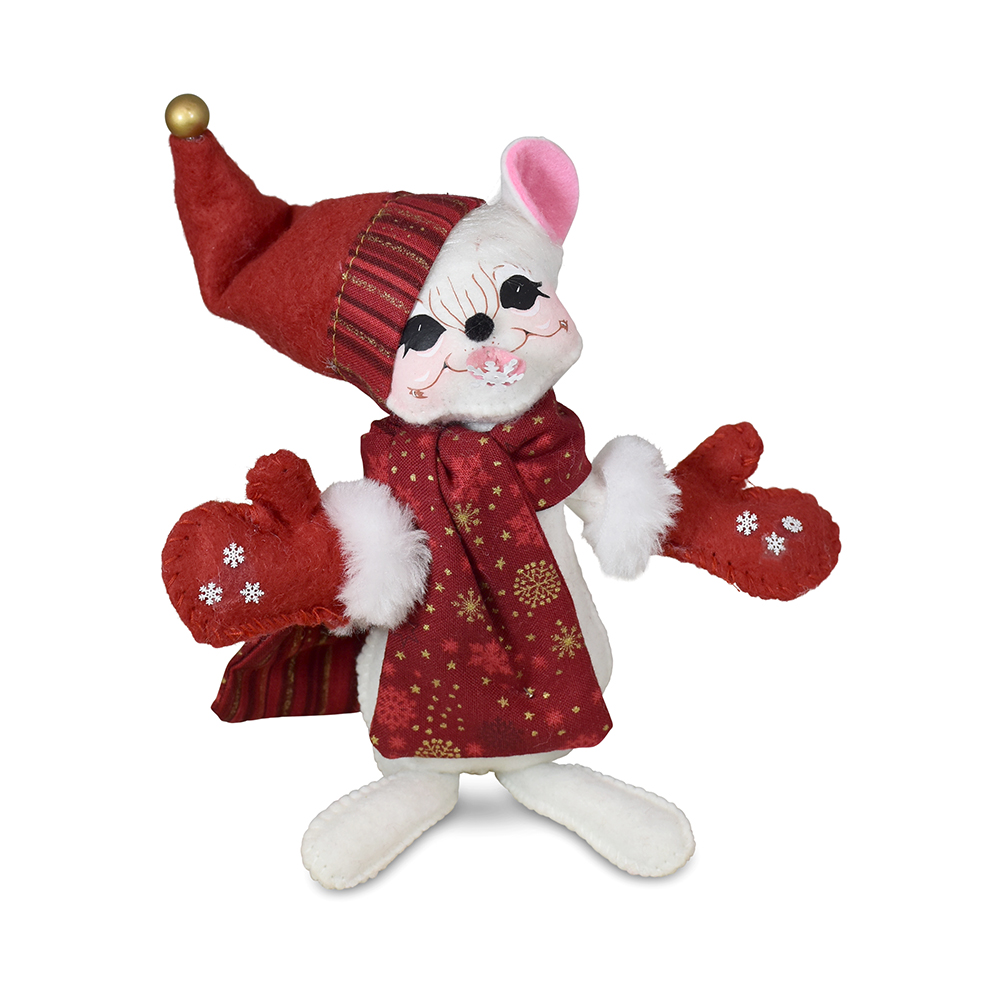 611026 6in Crimson & Gold Catching Snowflakes