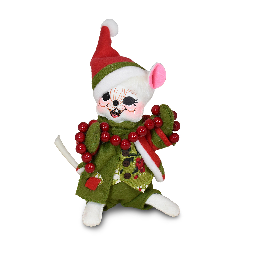 611126 6in Winter Blooms Boy Mouse