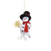 710926 4in Crimson & Gold Snowman