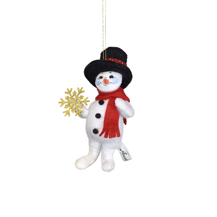 710926 4in Crimson & Gold Snowman