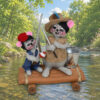 911326 6in Fishing Friends-Excsluve Design