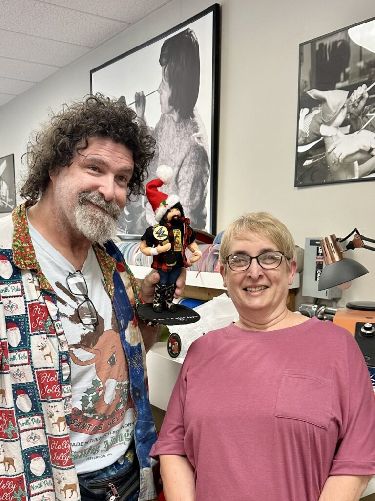 Mick Foley and Annalee Lead Designer Barbara Danforth.