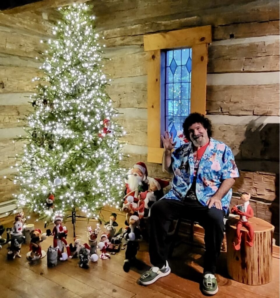 Mick Foley at his Annalee Christmas Cabin in Santa Claus, Indiana